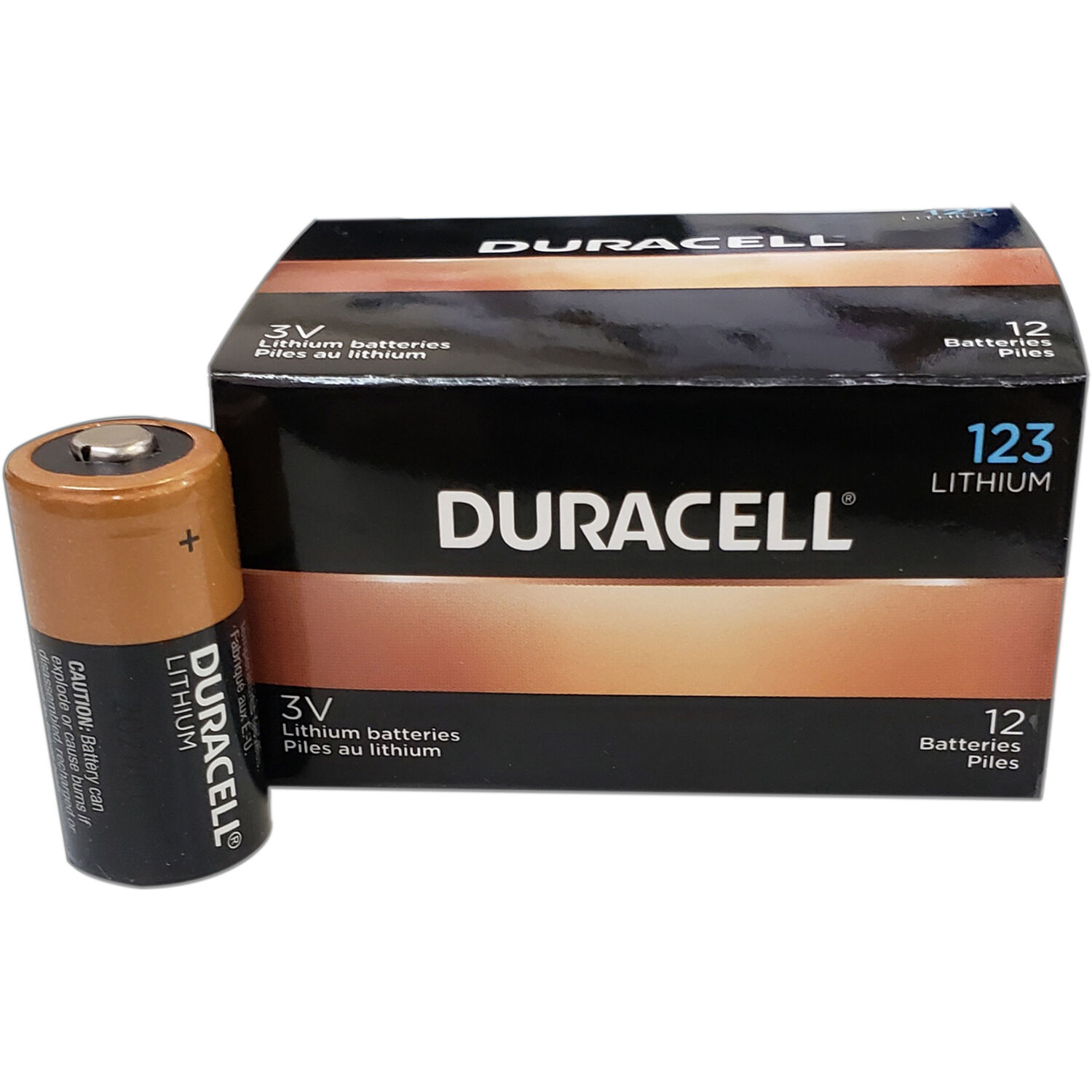 Duracell 3V CR123 Lithium Batteries (12-Pack)