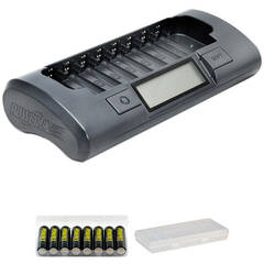 Powerex Precharged Rechargeable AA NiMH Batteries and 8-Cell Smart Charger Kit
