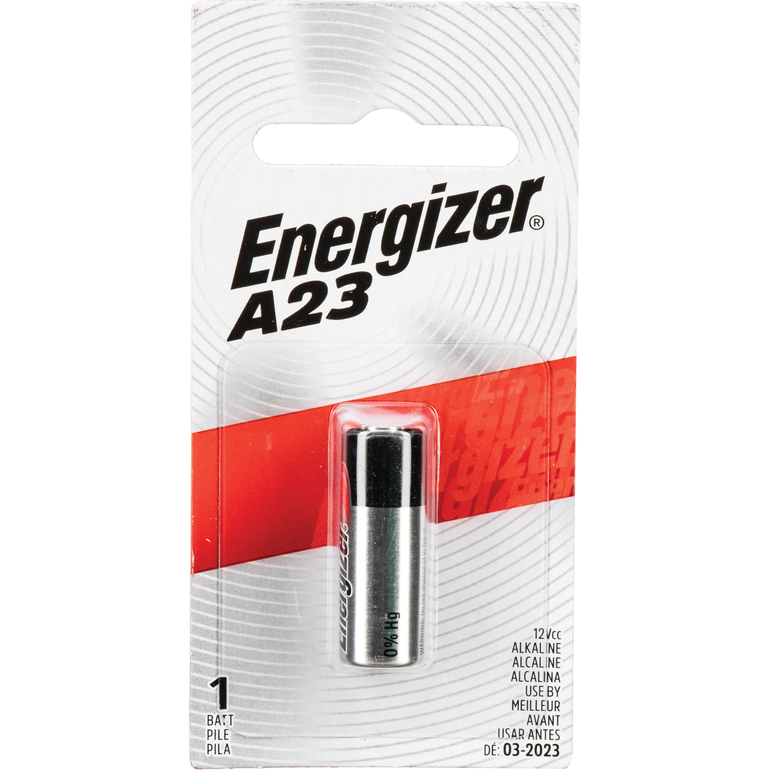 Energizer A23 12V Miniature Alkaline Battery (55mAh)
