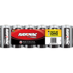 RAYOVAC D Alkaline Battery (6-Pack)