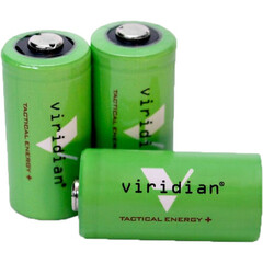 Viridian Green Laser Tactical Energy CR123A 3V, 1750mAh Ultra Lithium Battery (3-Pack)