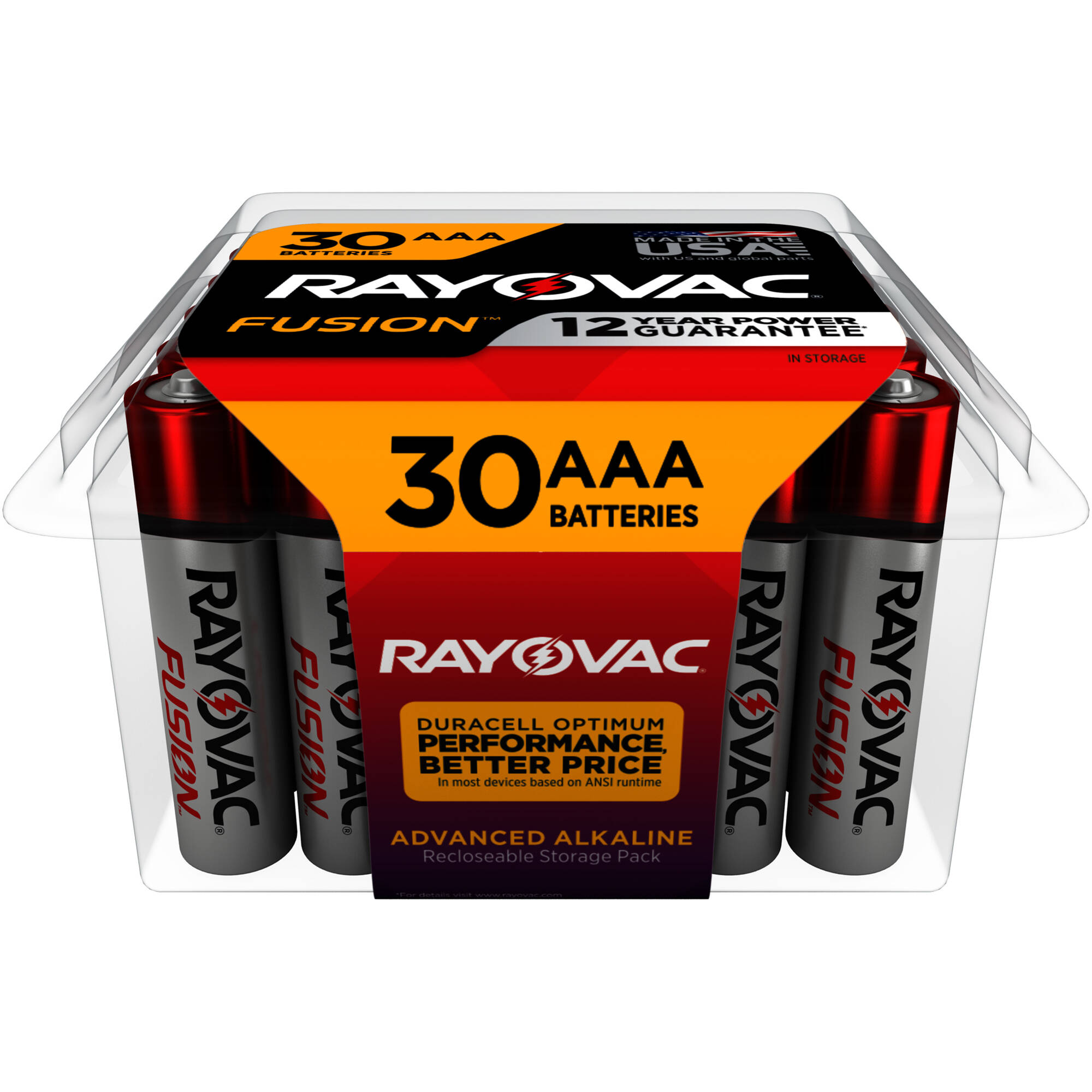RAYOVAC Fusion Advanced Alkaline AAA Battery (30-Pack Pro)
