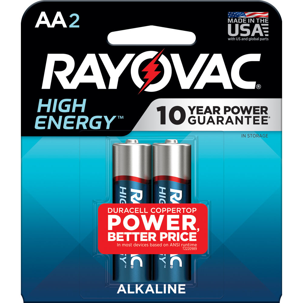RAYOVAC High-Energy Alkaline AA Batteries (2-Pack)