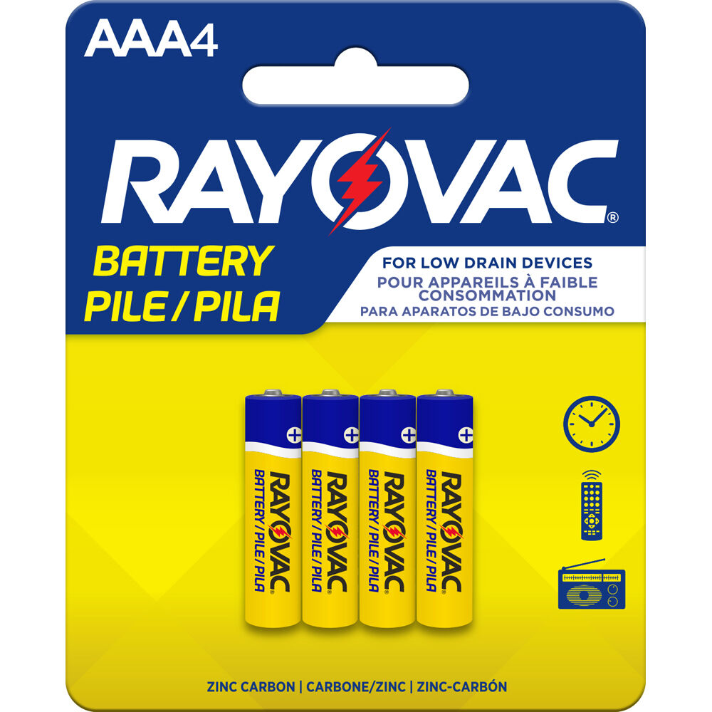 RAYOVAC Zinc Carbon AAA Battery (4-Pack)