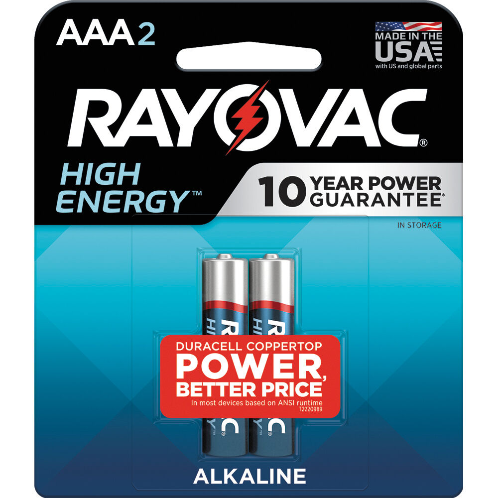 RAYOVAC High Energy AAA Alkaline Batteries (2-Pack)