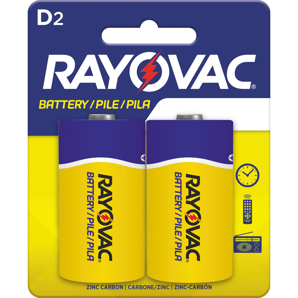 RAYOVAC Zinc Carbon D Battery (2-Pack)