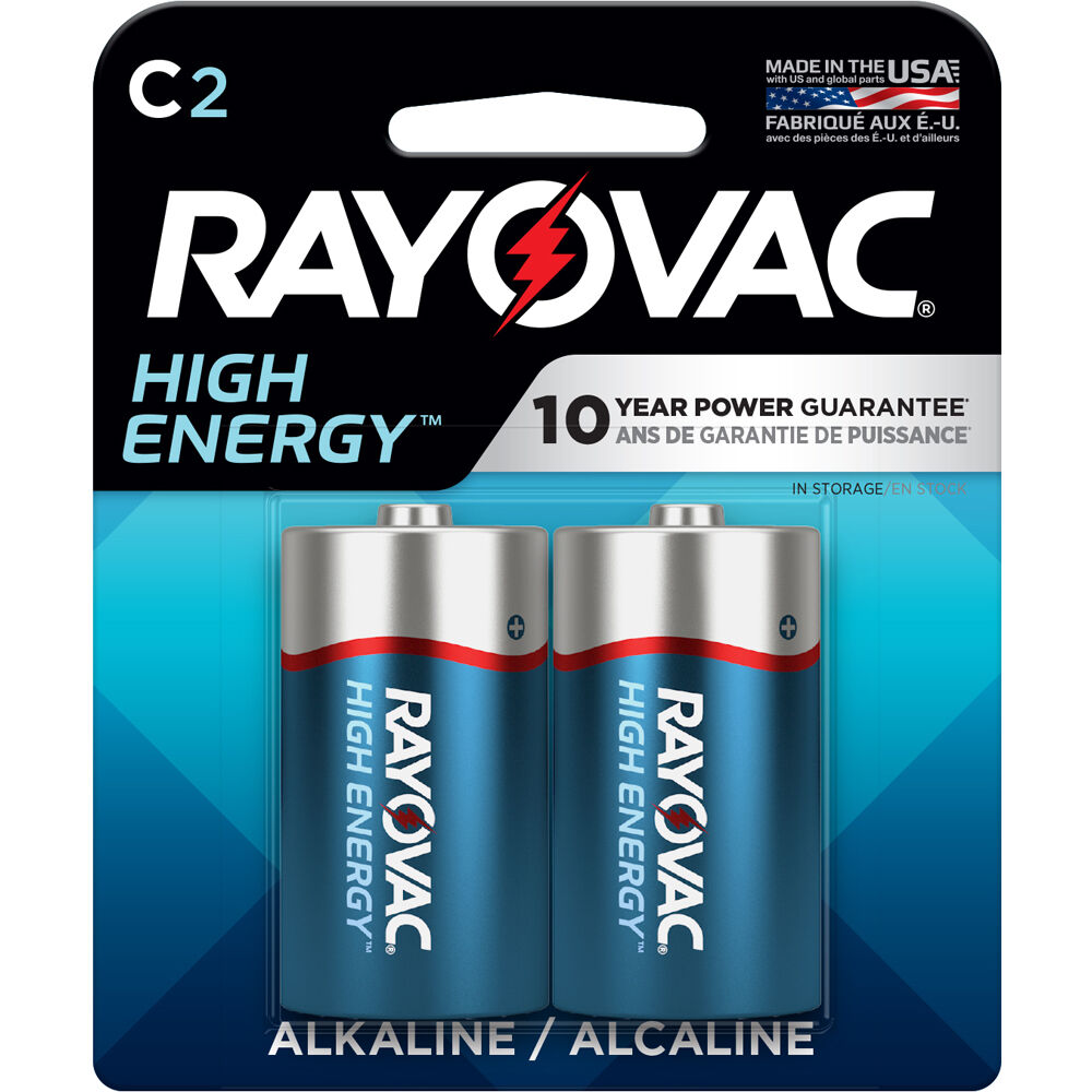 RAYOVAC 2 High-Energy Alkaline C Batteries