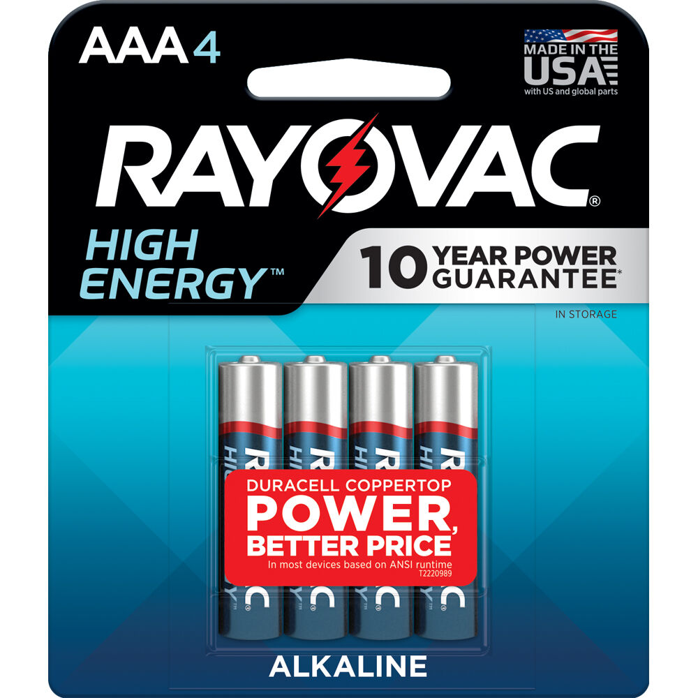 RAYOVAC AAA HIGH ENERGY Alkaline Batteries (4-Pack)