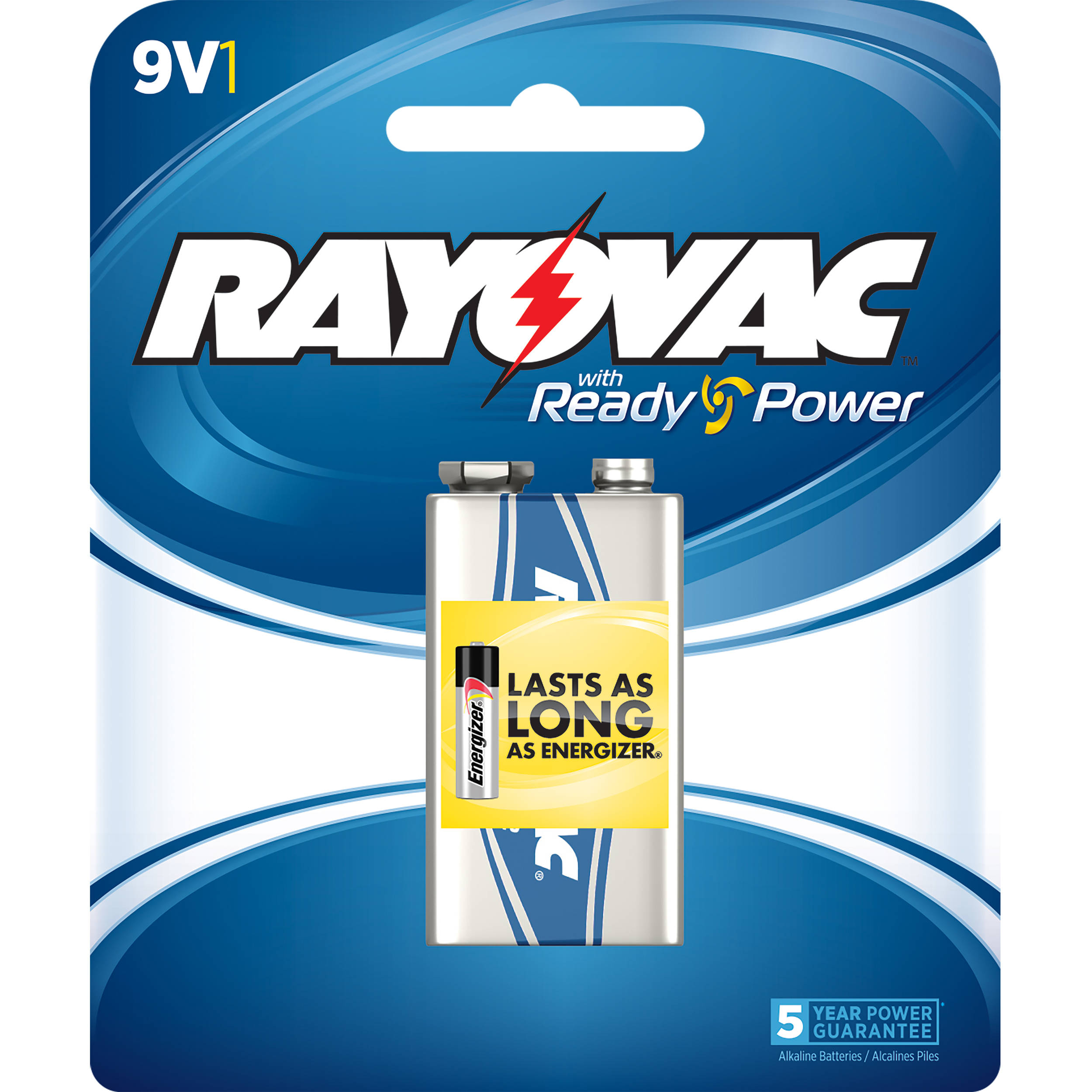 RAYOVAC 9V Alkaline Battery (Carded, 1-Pack)