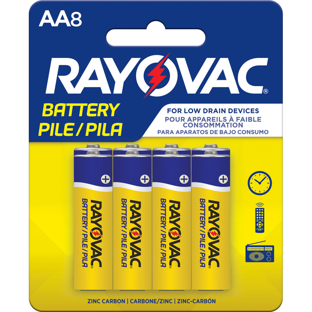 RAYOVAC Zinc Carbon AA Battery (8-Pack)