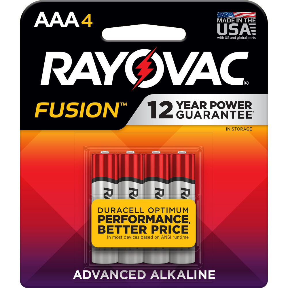 RAYOVAC Fusion Advanced Alkaline AAA Battery (4-Pack)