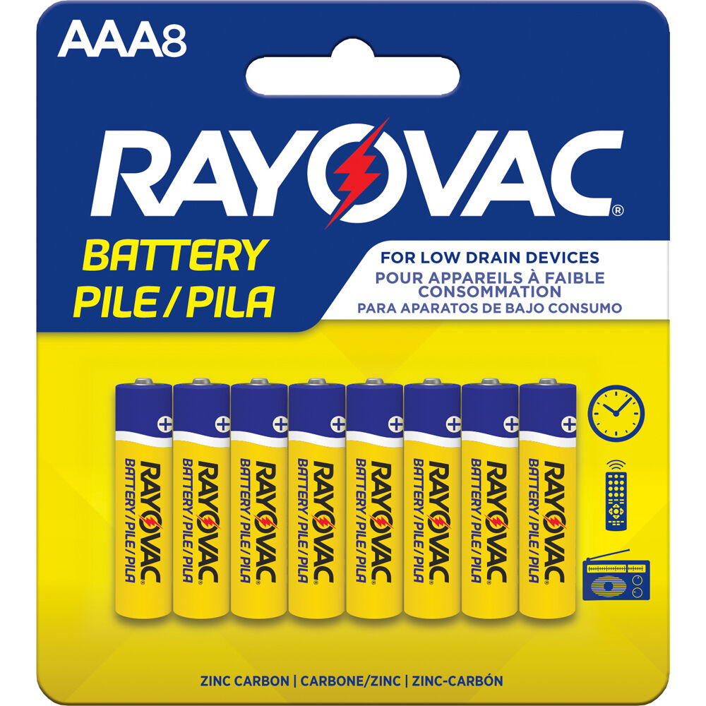 RAYOVAC Zinc Carbon AAA Battery (8-Pack)