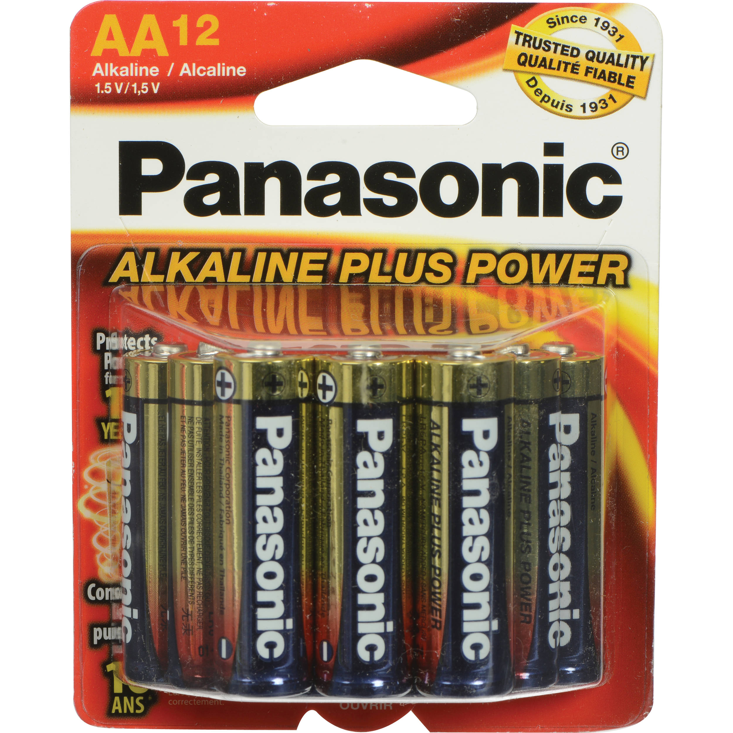 Panasonic AA 1.5V Alkaline Batteries (12-Pack)