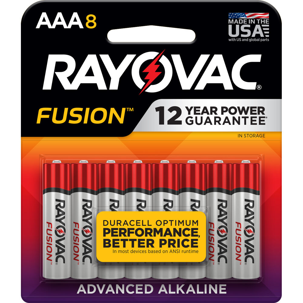 RAYOVAC Fusion Advanced Alkaline AAA Battery (8-Pack)