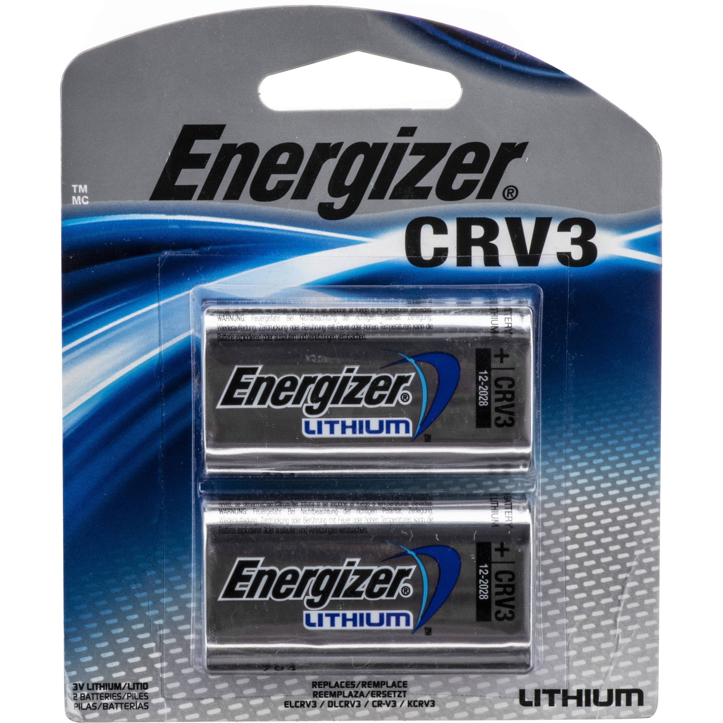 Energizer CRV3 Lithium Battery (3V, 3000mAh, 2-Pack)