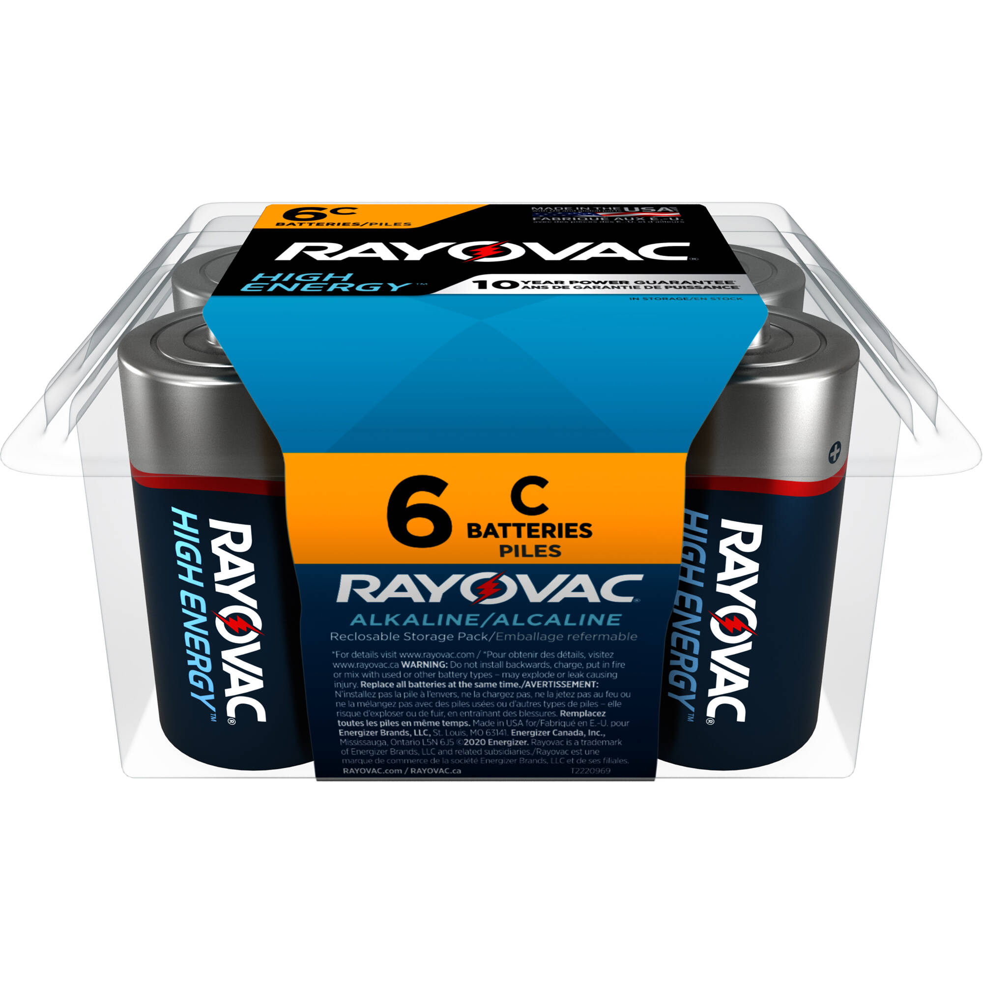 RAYOVAC 8 High-Energy Alkaline C Batteries