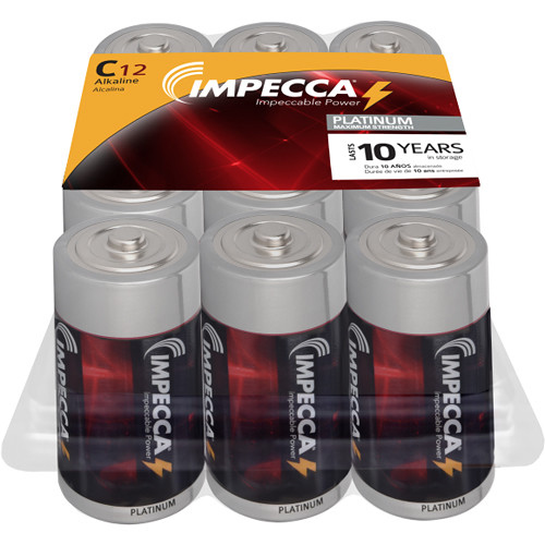 Impecca Alkaline C Batteries (12-Pack)