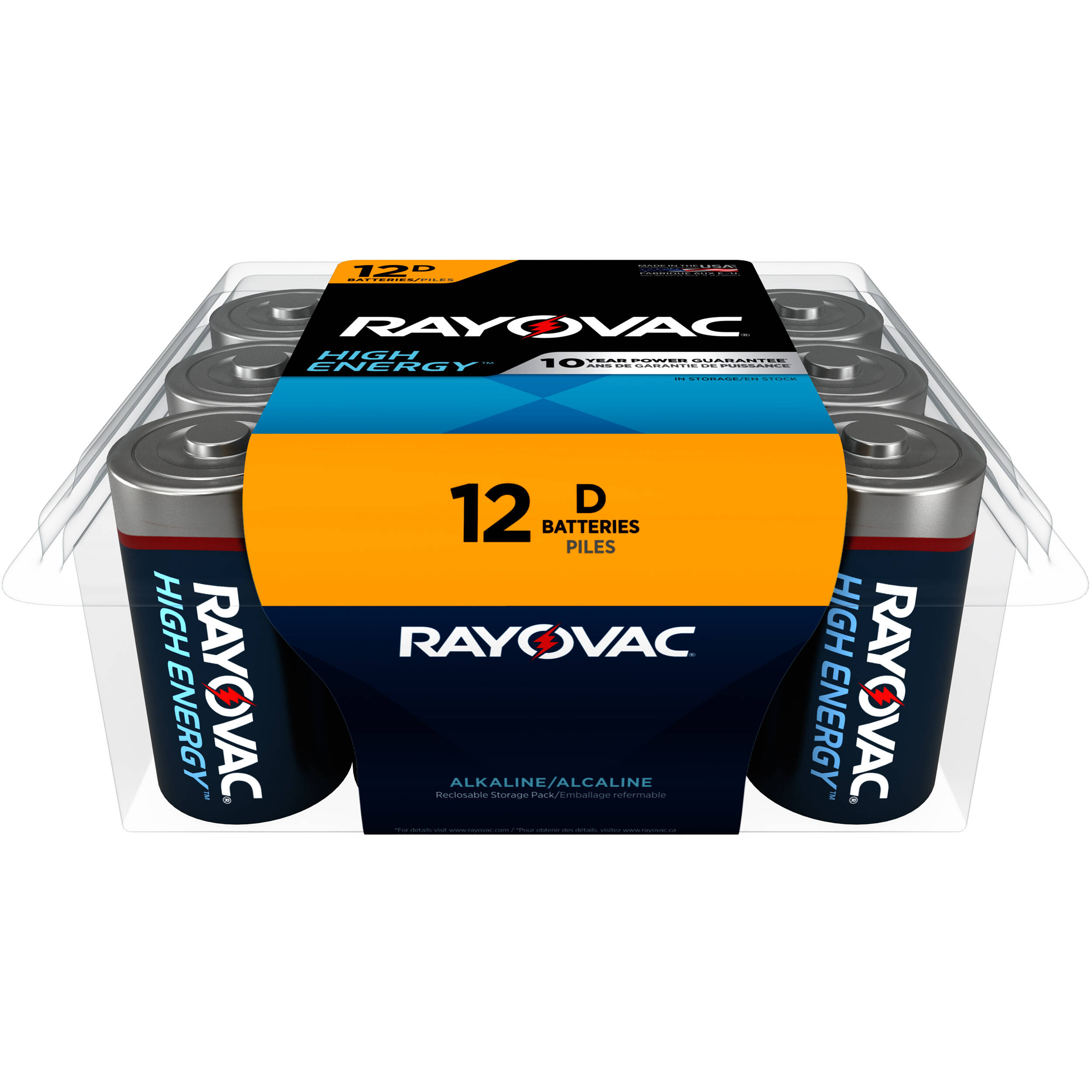 RAYOVAC High Energy Alkaline D Battery (12-Pro Pack)