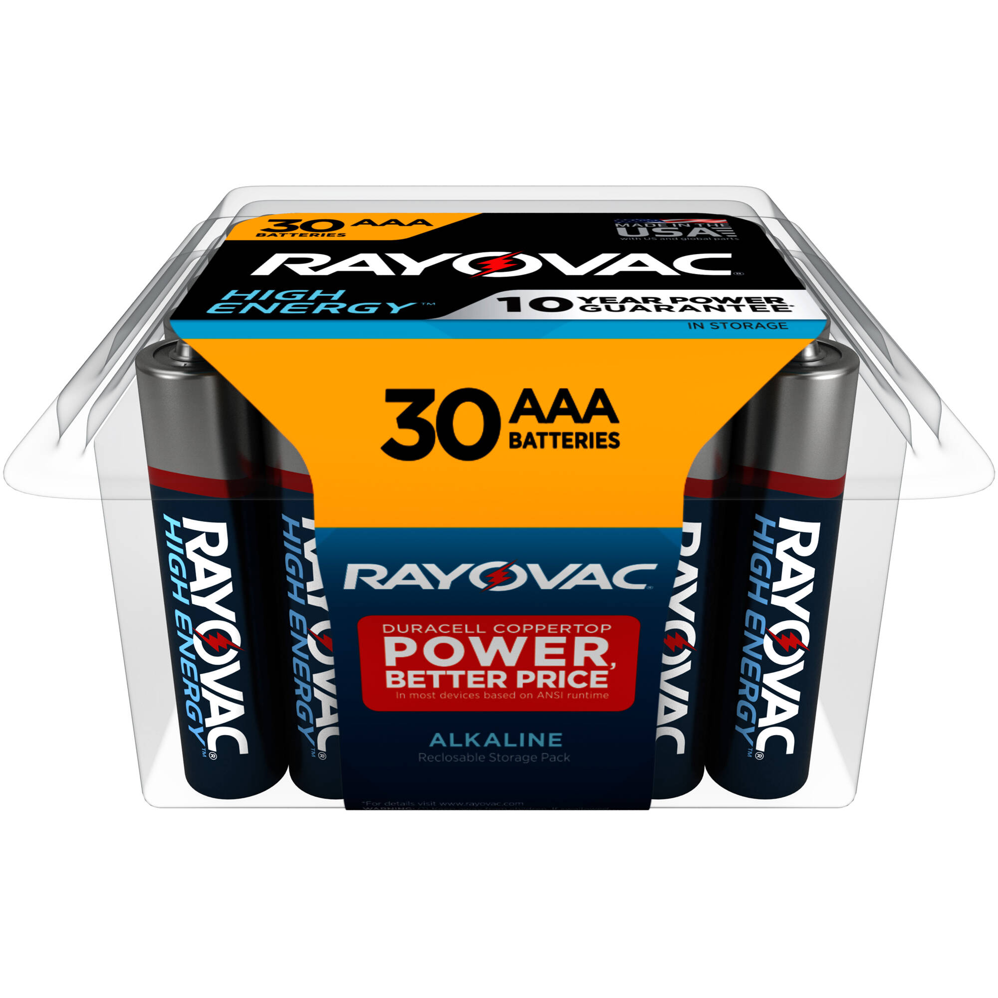 RAYOVAC High Energy AAA Alkaline Batteries (30-Pack)