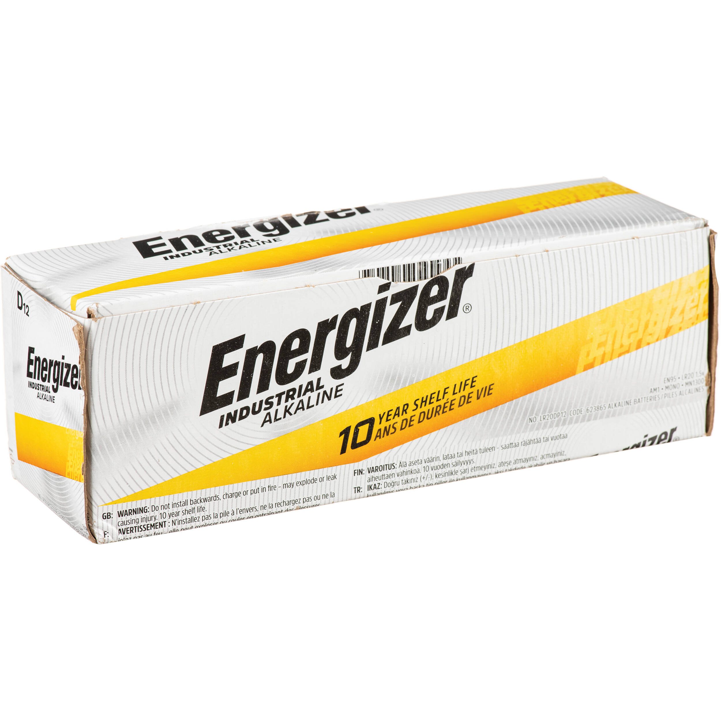 Energizer Industrial D Alkaline Batteries (12-Pack)
