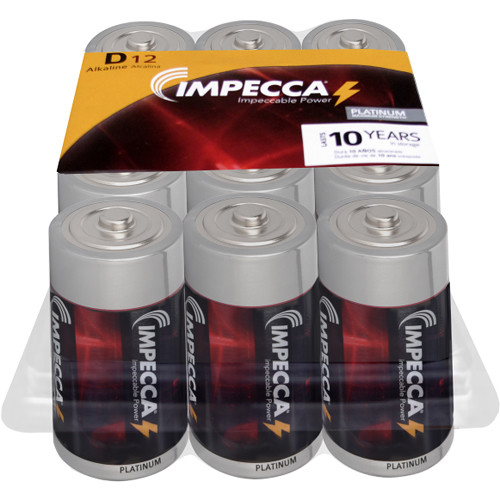 Impecca Alkaline D Batteries (12-Pack)