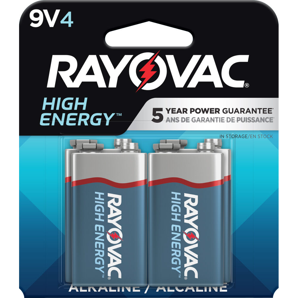 RAYOVAC High Energy Alkaline 9V Battery (4-Pack)