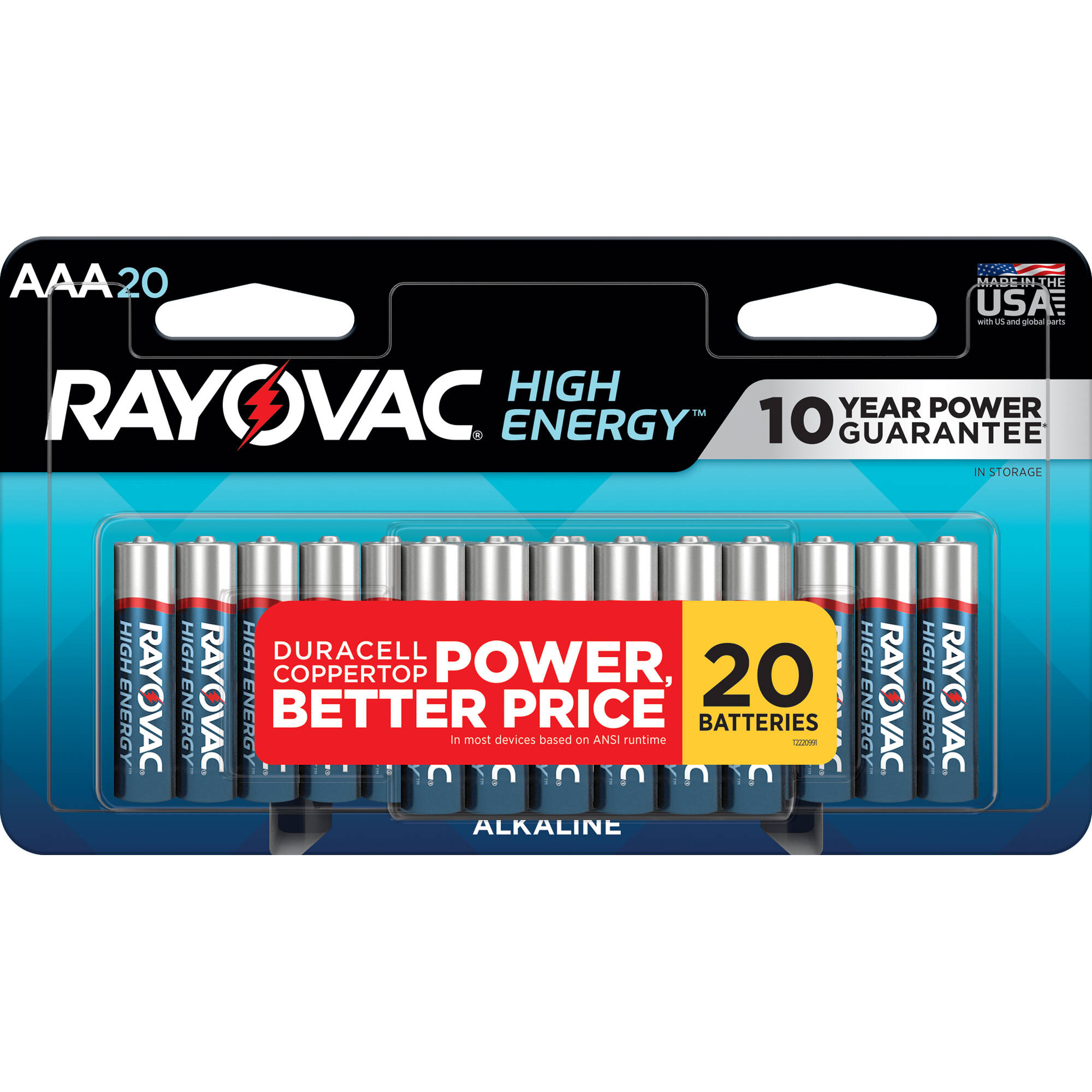 RAYOVAC High Energy AAA Alkaline Batteries (20-Pack)
