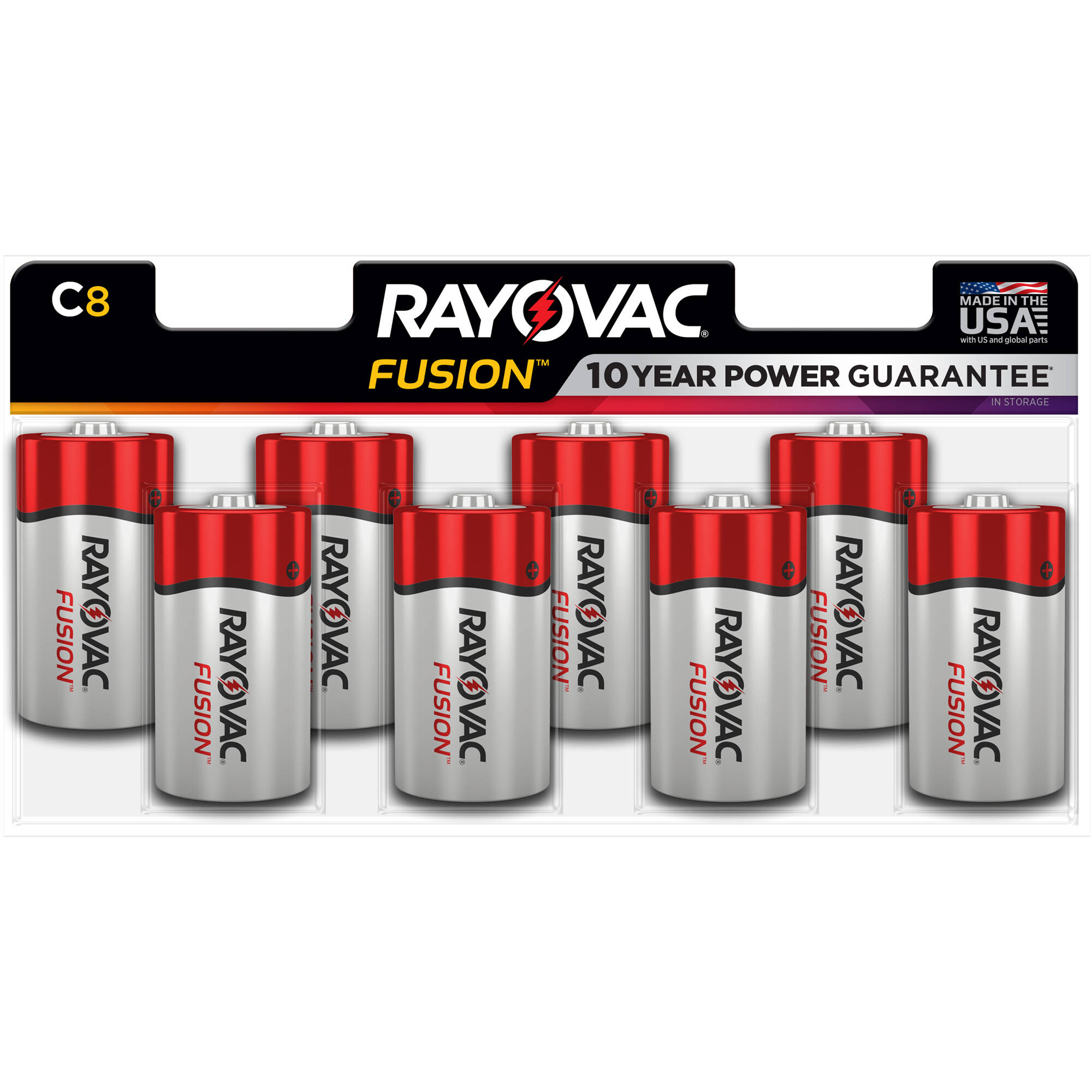 RAYOVAC Fusion Advanced Alkaline C Battery (8-Pack)