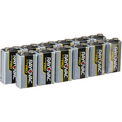 RAYOVAC 9V Alkaline Ultra Pro Battery Contractor Pack (Alkaline 9V, 12-Pack)