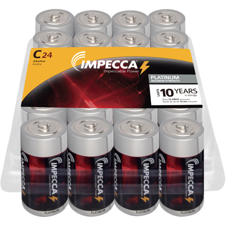 Impecca Alkaline C Batteries (24-Pack)