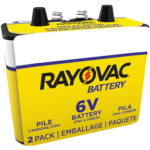 RAYOVAC Heavy-Duty 6V Spring Terminals Lantern Battery (2-Pack)