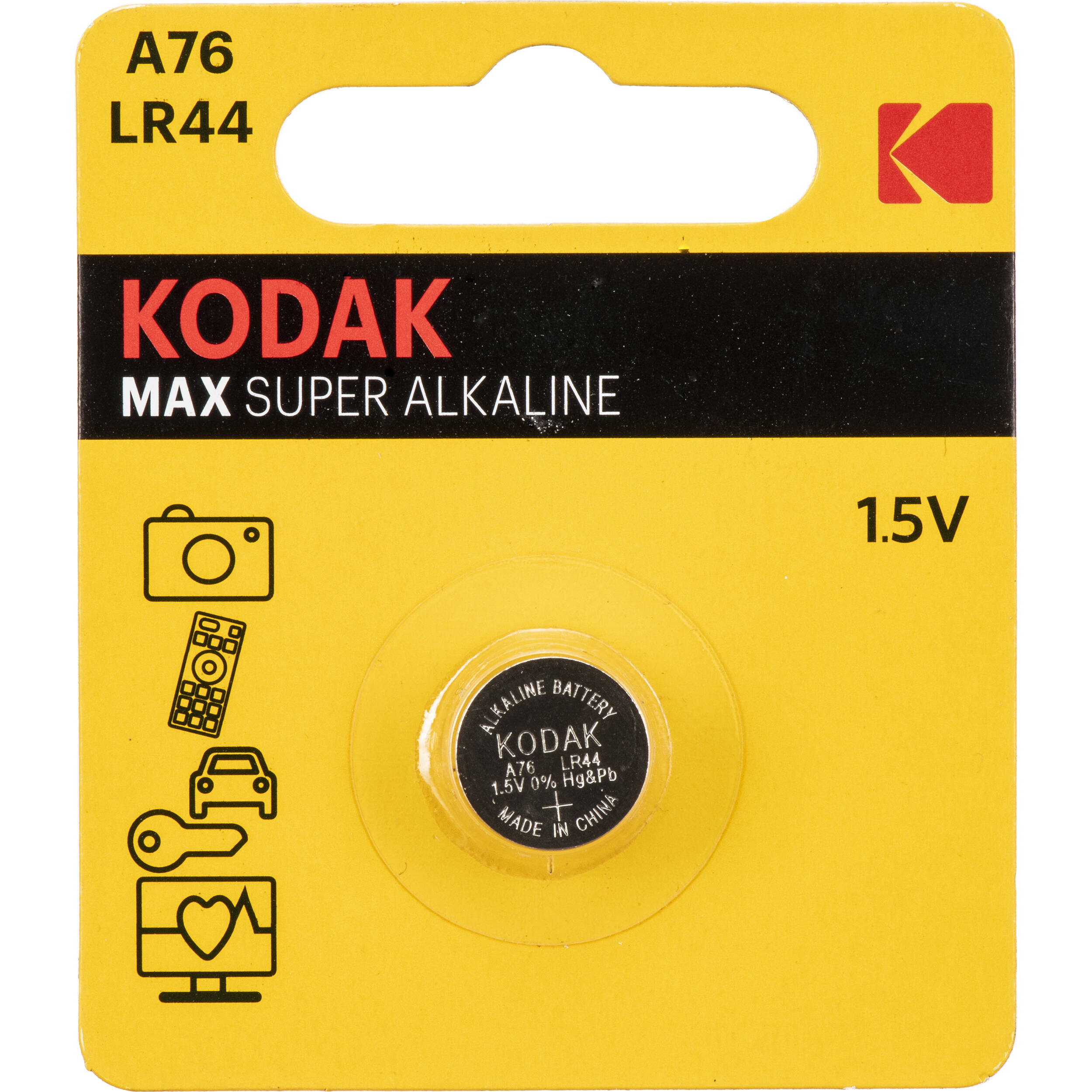 Kodak KA76 LR44 1.5V Ultra Alkaline Battery