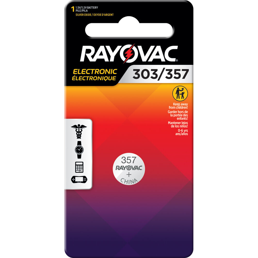 RAYOVAC 303/357 1.5V Silver Watch Battery
