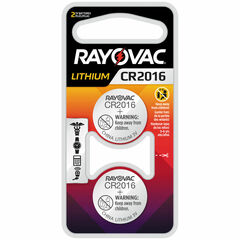 RAYOVAC CR2016 3V Lithium Battery (2-Pack)