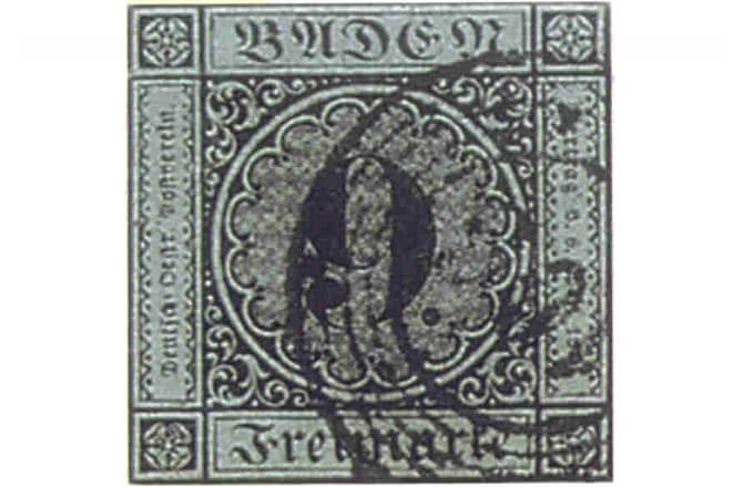 Baden 9 Kreuzer Error, 1851