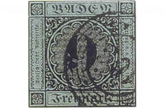 Baden 9 Kreuzer Error, 1851