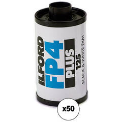 Ilford FP4 Plus Black and White Negative Film (35mm Roll Film, 36 Exposures, 50 Pack)