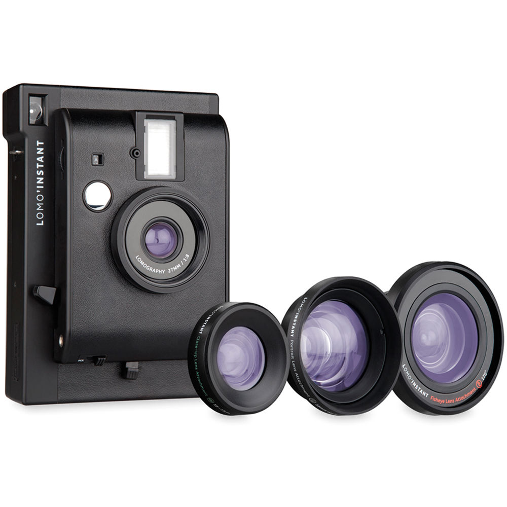 Lomography LomoInstant Camera & 3 Lenses (Black)
