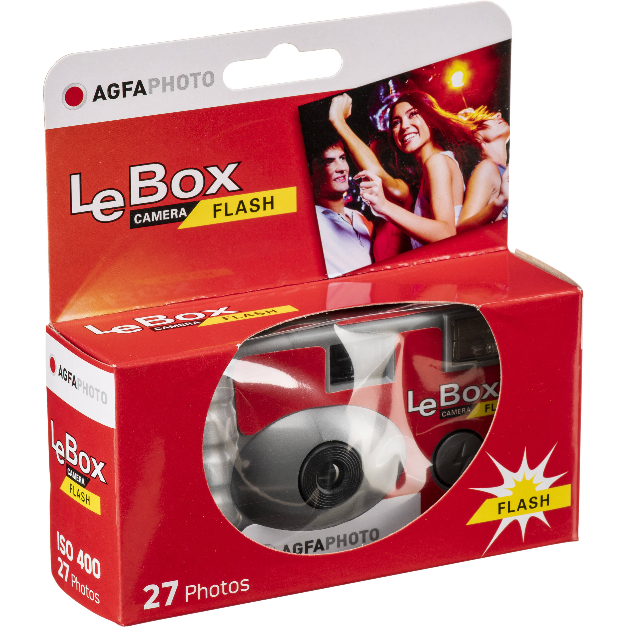 AgfaPhoto LeBox Single-Use Flash Camera (27 Exposures)