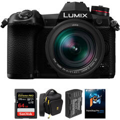 Panasonic Lumix G9 Mirrorless Camera with 12-60mm Lens and Accessories Kit