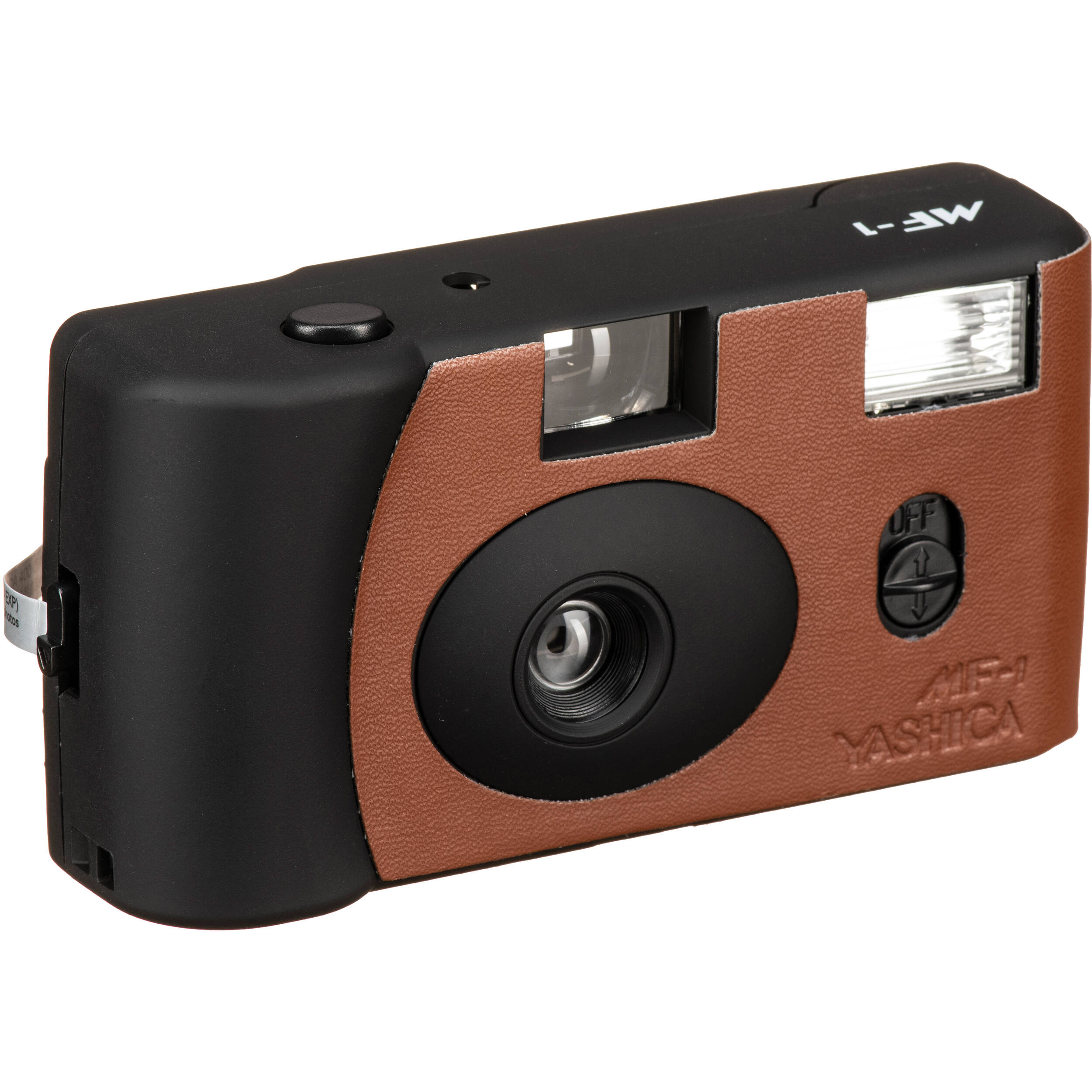 Yashica MF-1 35mm Film Camera (Black & Brown)