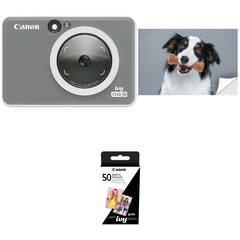 Canon IVY CLIQ2 Instant Camera / Printer with 50 Sheets of Paper Kit (Charcoal)
