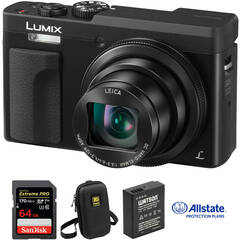 Panasonic Lumix DC-ZS70 Digital Camera Deluxe Kit (Black)