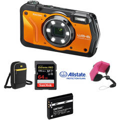 Ricoh WG-6 Digital Camera Deluxe Kit (Orange)