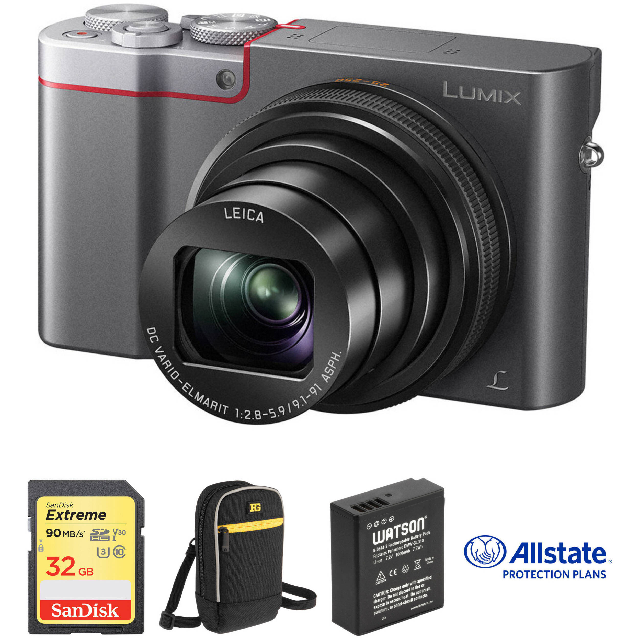 Panasonic Lumix DMC-ZS100 Digital Camera Deluxe Kit (Silver)