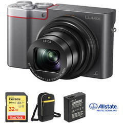 Panasonic Lumix DMC-ZS100 Digital Camera Deluxe Kit (Silver)