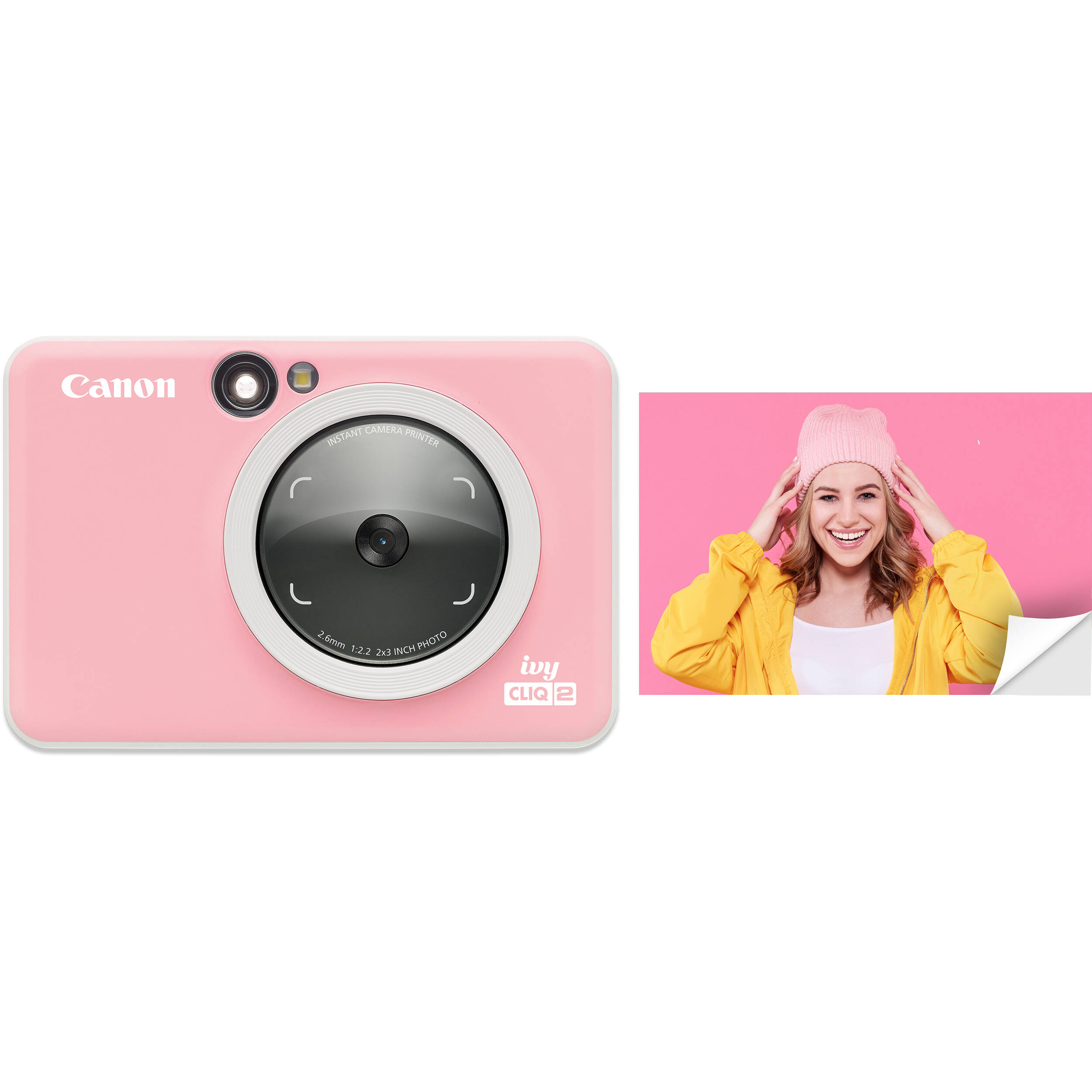 Canon IVY CLIQ2 Instant Camera Printer (Petal Pink)
