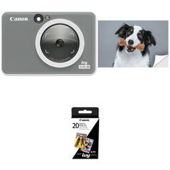 Canon IVY CLIQ2 Instant Camera / Printer with 20 Sheets of Paper Kit (Charcoal)