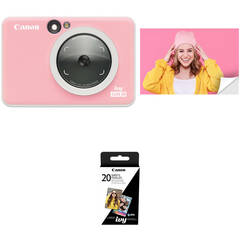 Canon IVY CLIQ2 Instant Camera / Printer with 20 Sheets of Paper Kit (Petal Pink)