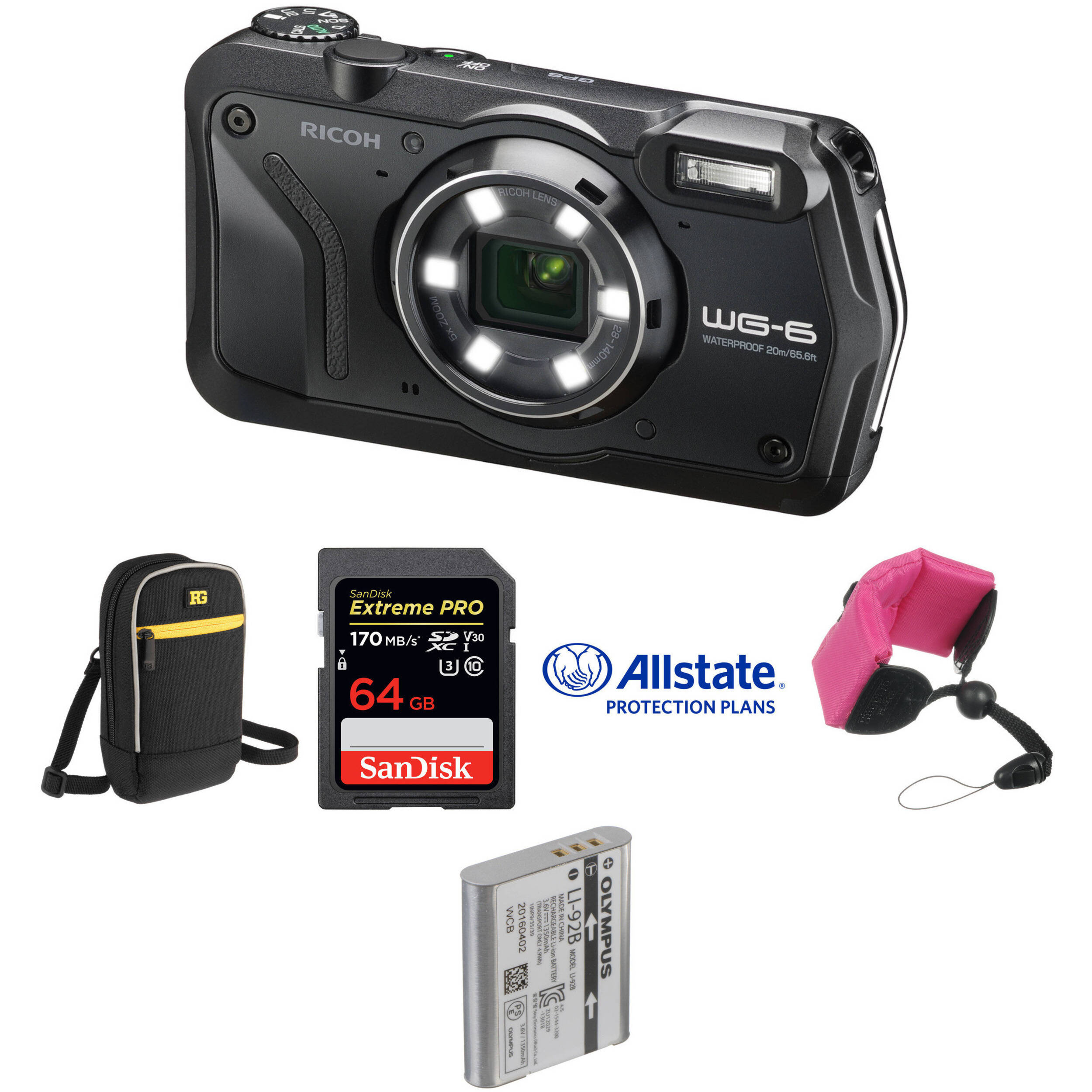 Ricoh WG-6 Digital Camera Deluxe Kit (Black)
